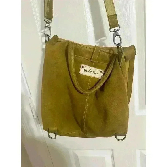 We the Free Convertible Backpack Convertible Bag, Suede Brown Bag - Picture 1 of 6